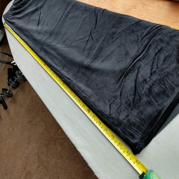 Black Velvet Wide Leg Pants Plus Size 2X - Picture 7 of 14